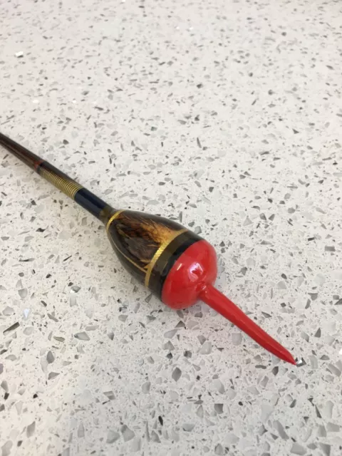 Perch Bobber With Porcupine Quill Stem & Hen & Jungle Cock Feather Inlay. 2