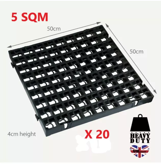 20 X Gravel Drive Grids Parking Eco Grass Driveway Plastic Geo Grid Paving Lawn