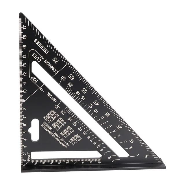 PREMIUM CARPENTER TRIANGLE Aluminum Alloy Angle Square Protractor Ruler ...