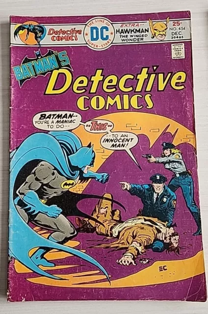 Batman: Detective Comics Lot of 3 Bronze Age DC Comic Books #452 #453 #454 2