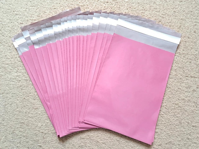 "Borse Postali ROSA PICCOLE x 24 Lotto Lavoro 170mmx120mm AUTOADESIVE - circa 5"x7"