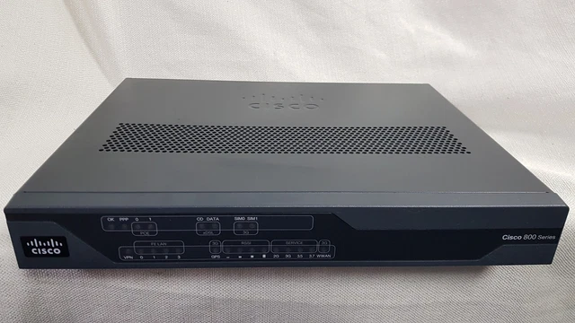 Router Cisco 877-M ADSL Annex M Con Alimentatore UK - Usato Funzionante