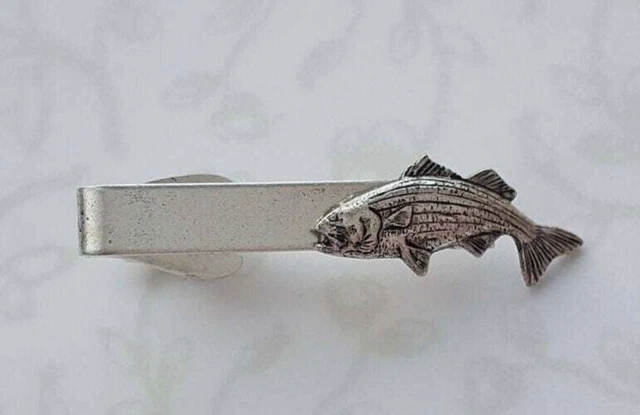 Excellent Fish Shape Design Beautiful Amazing Men's Matte Finish Tie Clip In 925