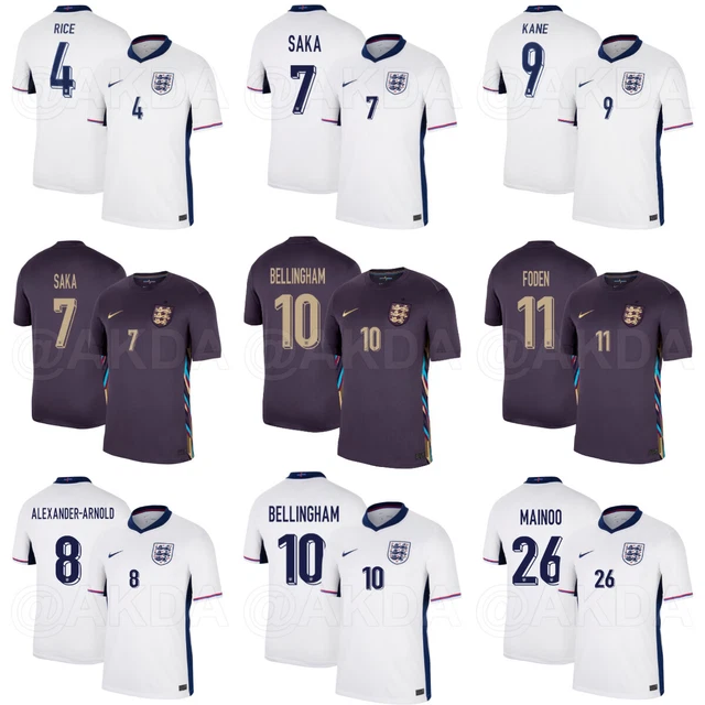 2024 ENGLAND HOME Away Football Shirt Mens Short Sleeve Jersey Sizes S4XL. £25.99 PicClick UK