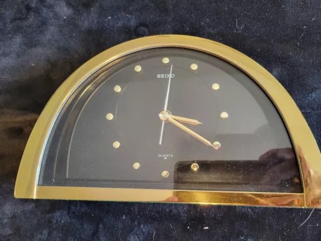 VINTAGE 1994 SEIKO QQZ137G Half Moon Mantle Clock Made in Japan Brand New  £ - PicClick UK