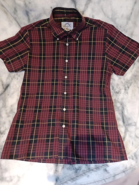 BRUTUS TRIMFIT NAVY Check Shirt L Mod Suedehead Skinhead Dr Marten Bnwot 16.00 PicClick UK