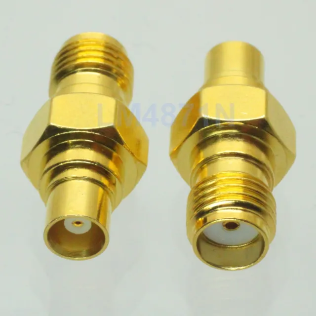 1pc Adapter SMA female jack to MCX female RF connector straight gold plating F/F