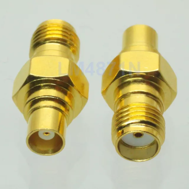 1pc Adapter SMA female jack to MCX female RF connector straight gold plating F/F