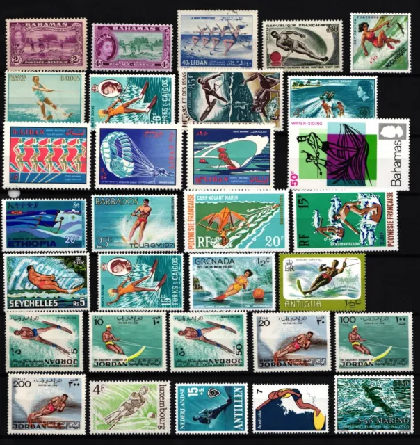 Lot Briefmarken Motiv "Wasserski" postfrisch #IG890