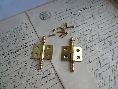 French pair of  brass hinges cabinet door to any projects decoration