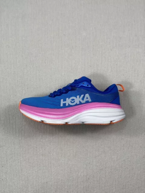 Women HOKA ONE ONE BONDI 8 Running Blue Shoes Athletic Sneakers Walking Size US