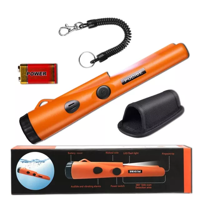 Pinpoint Metal Detector Pinpointer - Fully Waterproof with Orange Color Inclu...
