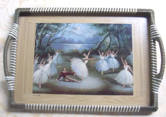 UK Vintage 1950s SWAN LAKE Ballet Scene CARLOTTA EDWARDS Collectable Kitchen Bar