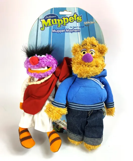 Animal & Fozzie The Muppets Muppet Mayhem Plush Stuffed Animals Set New 2003