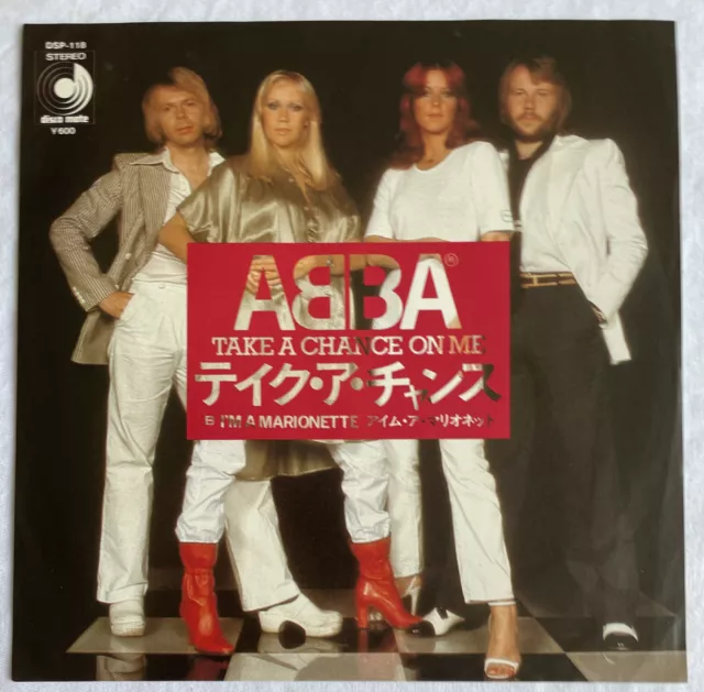 ABBA -Take A Chance On Me- Rare Original Japanese 7" + Picture (Vinyl Record)