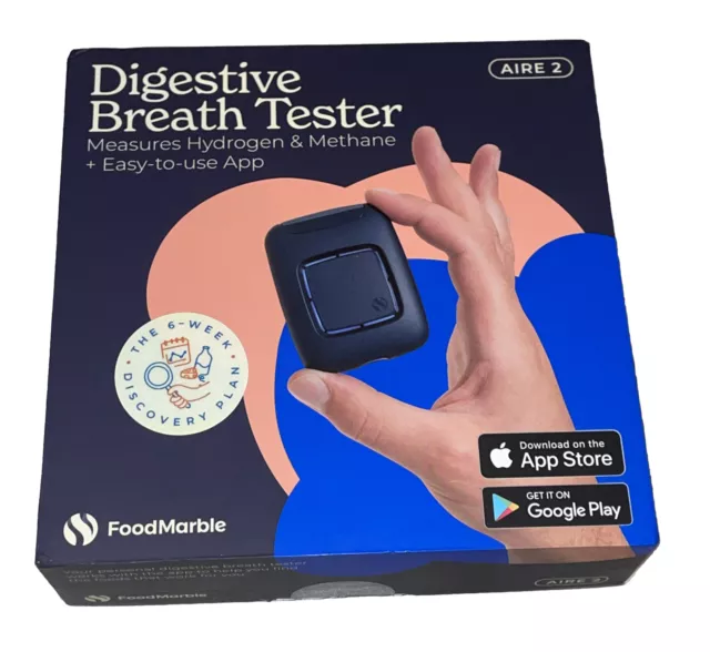 FoodMarble AIRE 2 Probador de Respiración Digestiva Personal NUEVO y Kit de Intolerancia Alimentaria