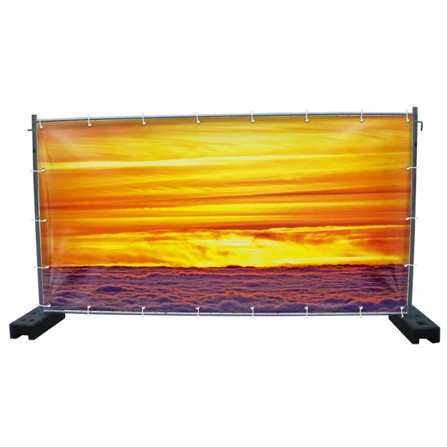340 x 173 cm | Sonnenuntergang Bauzaunbanner, Garten, Sichtschutz (1863)