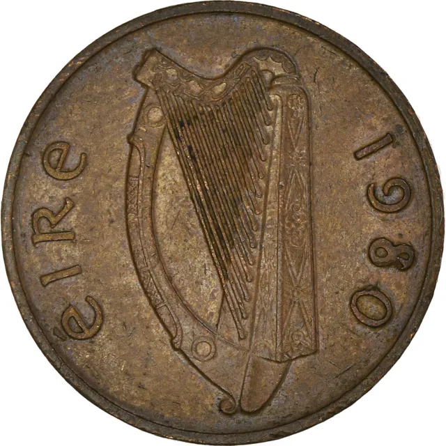 [#954774] Coin, IRELAND REPUBLIC, Penny, 1980, VF(30-35), Bronze, KM:20