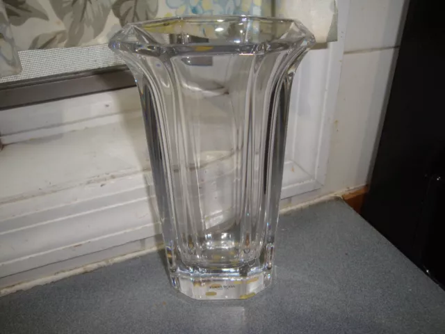 Stunning Kosta Boda Amanda Heavy Art Glass Sgnd Bengt Edenfalk 7 5/8" Vase Euc