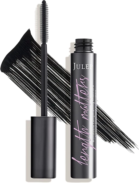 Máscara de pestañas Julep Length Matters edificable para alargar pestañas negra, 0,34 Fl Oz