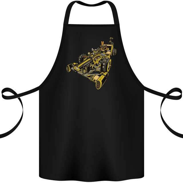 Steampunk Auto da Corsa Cotone Grembiule 100% Biologico