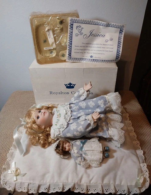 Royalton Collection 9” Jessica Doll Tea Party Set Bisque Porcelain
