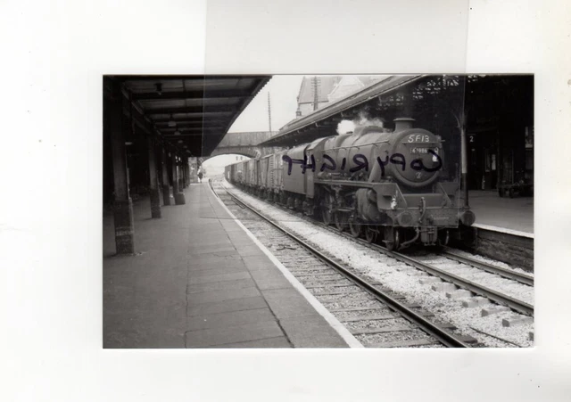 RAIL PHOTO LMS 460 Black 5 44986 Carnforth station lancashire LNWR MR ...