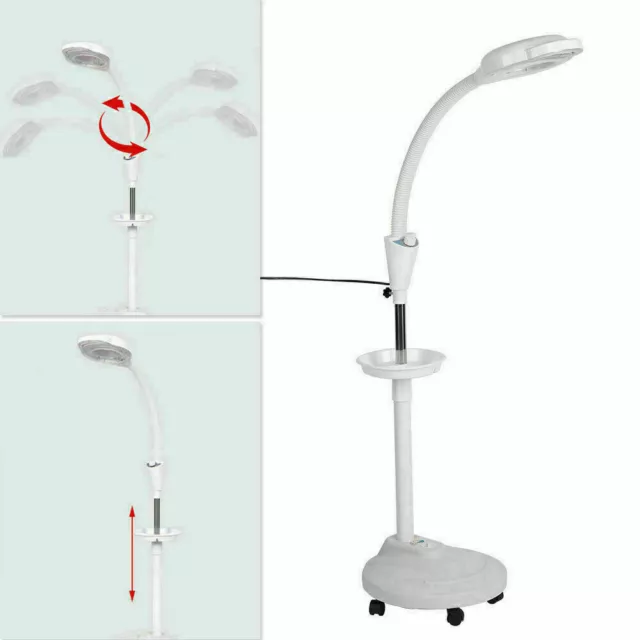 8 X Magnifying Floor Stand Lamp Light Magnifier LED Tattoo Beauty Salon BST