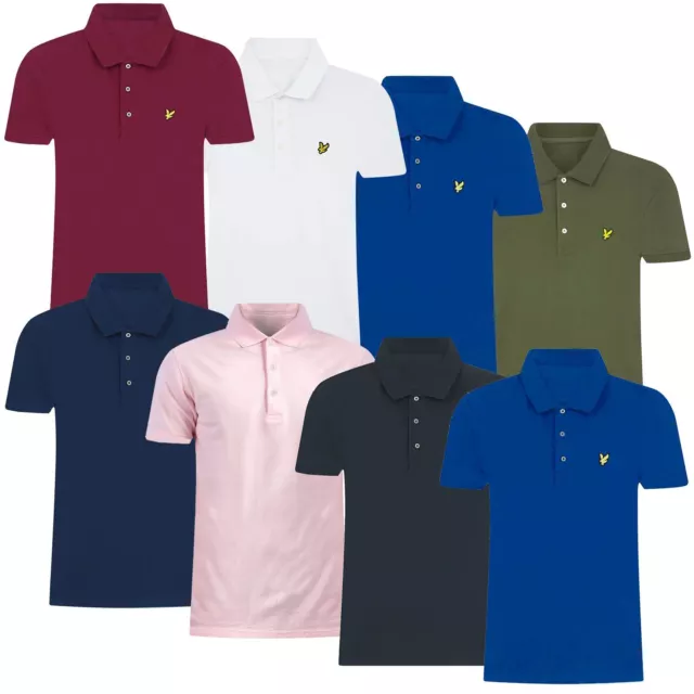 Mens Ex-Brand Plain Polo Shirt Collared Short Sleeve Pique T Shirt Top