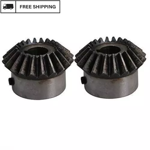 High Quality Yibuy 2PCS 20T 2 Modulus Bevel Gear Set 14mm Hole 90° 45# Steel