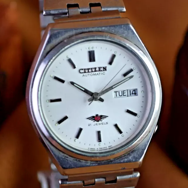 VINTAGE WRISTWATCH CITIZEN Automatic 21 Jewels White Dial Japan ORIGINAL Watch EUR 101 49 PicClick ES
