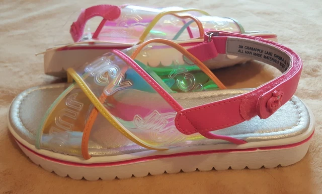 Sandali JUICY COUTURE Crabapple Lane multicolore per bambina taglia UK 2 US 3 NUOVI CON ETICHETTE