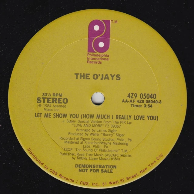 The O'Jays – Let Me Show You Rare 1984 Orig 12'' Promo NM