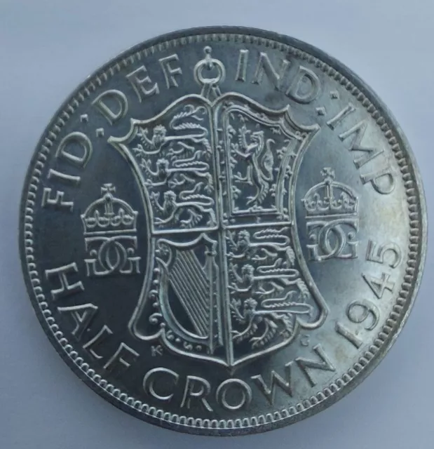 1945 King George VI Half Crown (. 500 fine silver) Coin Perfect Mint Lustre