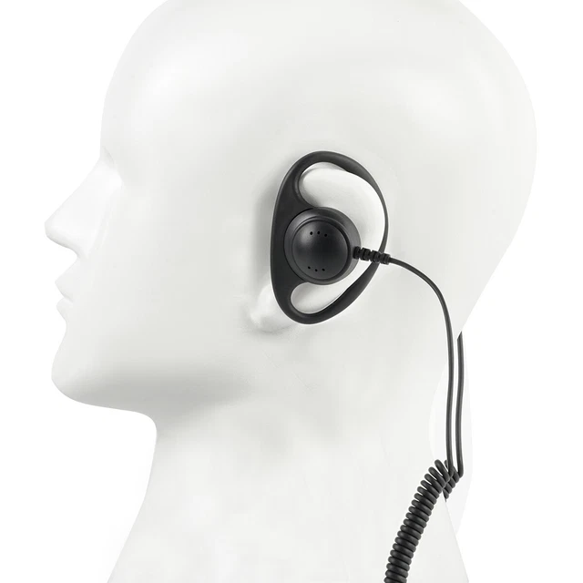 Kenwood 2Pin EEK017 Coiled Top Cable D-Shape Earpiece for retevis RT1/RT3S/H777 2