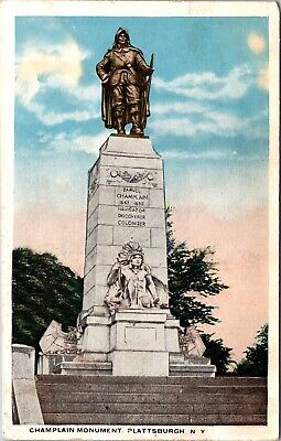 Champlain Monument Plattsburgh New York NY Unposted Postcard