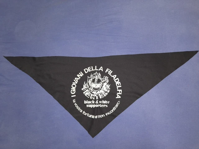 Sciarpa Ultras Juventus Fighters 1985 Originale, Rara, Panno a Vernice