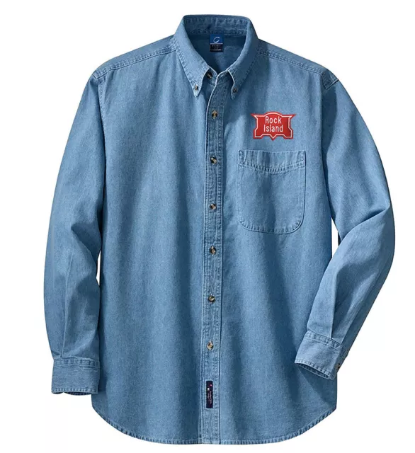Chicago Rock Island & Pacific Long Sleeve Embroidered Denim [den19LS]