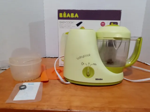 Beaba Babycook 4 en 1 fabricante de alimentos para bebés - puré mezcla de cocina al vapor con caja PROBADO✅