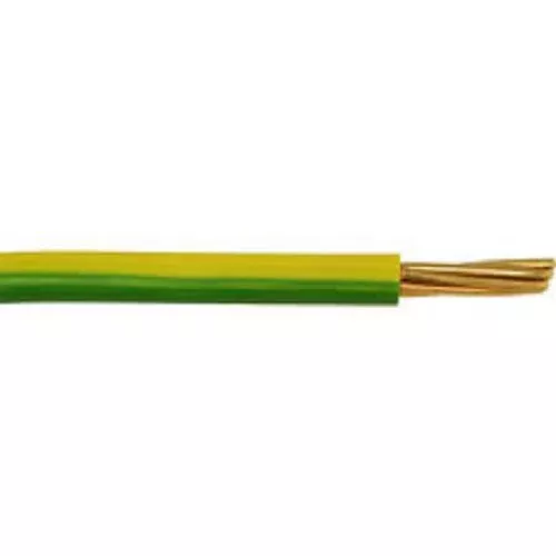 6mm Earth Cable Single Core 6491x Green and Yellow Sold per metre FREE Postage