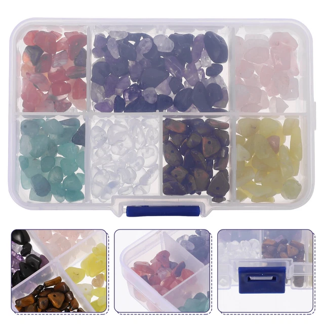 1 caja de cristales de chakra joyería hacer perlas chakra gemas