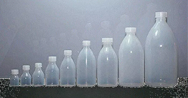 Kunststoffflasche Laborflasche rund Probenflasche mit Deckel 10 - 2000 ml
