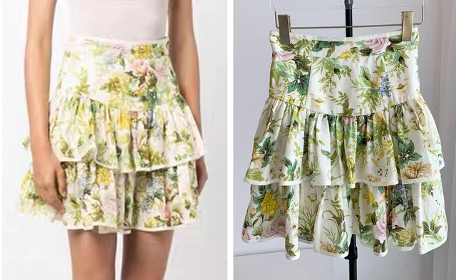 Alemais Linen Mini Skirt High Waist A-line Short Skirt for Women