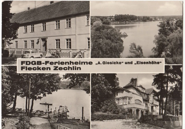 (11084) AK Flecken Zechlin FDGB-Ferienheime Giesicke u. Eisenhöhe