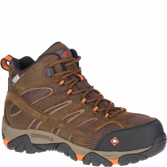 Merrell Men's J11617 Moab Vertex Mid Waterproof Composite Toe Safety Work Boots