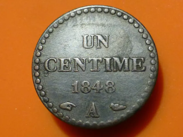 Un Centime - Dupre - 1848 A - Recherchee & Qualite Tb !