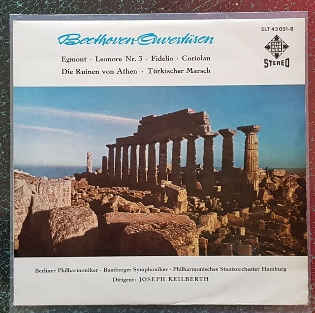 BEETHOVEN OVERTURES STEREO Keilberth TELEFUNKEN SLT 43051 Gold/Black ...
