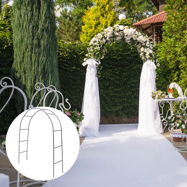 Arch Flower Stand Metal Frame Iron Arbor Plant Clibing Support Pergola