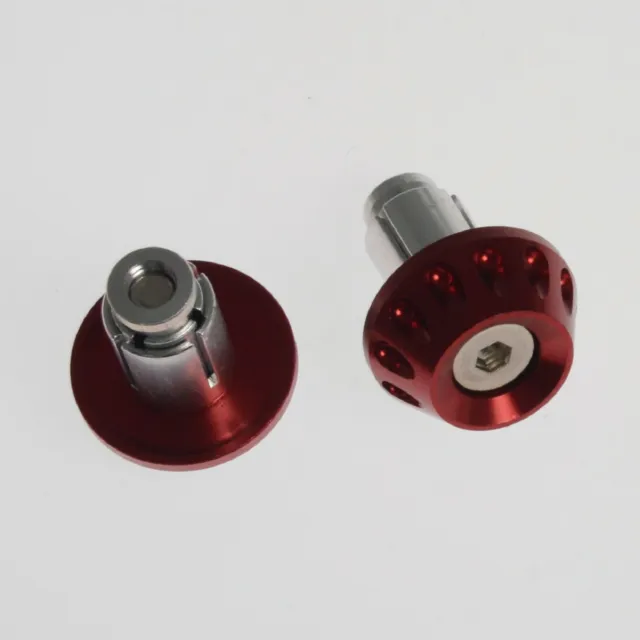 Motorcycle Bar End 13 & 17mm Scooter Weights Universal Handlebar Motorbike Red