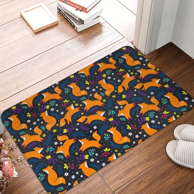 Doormat Bath Mat Frolicking Foxes Floor Carpet Welcome Rug Home Decorative